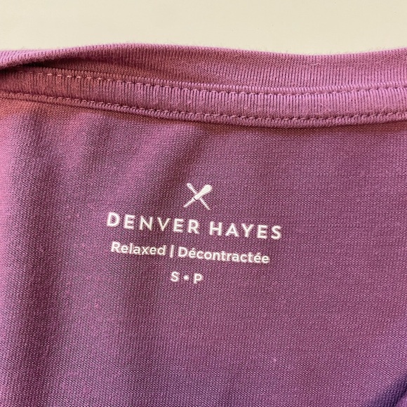 Denver Hayes soft long sleeve purple scoop neck top blouse women's size Small - Picture 4 of 4
